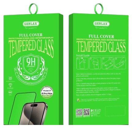 Стекло GERLAX для Apple iPhone 15 Pro Max черный купить,489