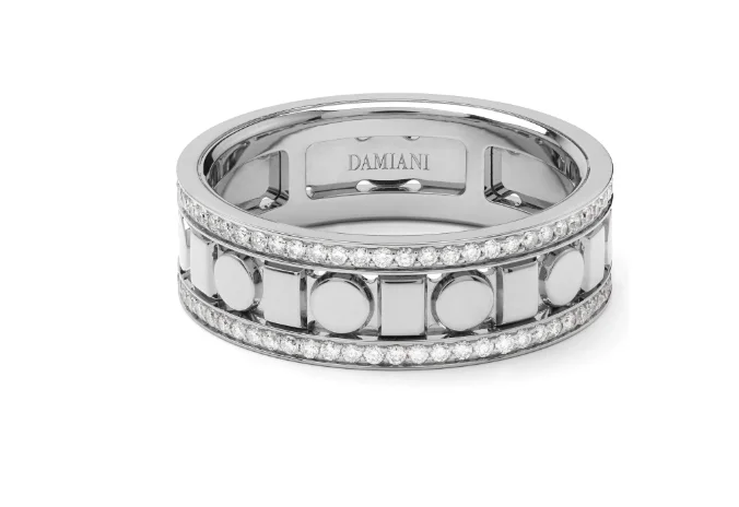 Кольцо Damiani Belle Epoque Reel 20093807 белое золото 21р 6.5гр купить,NaN