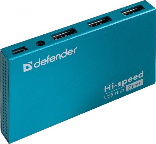 USB Hub Defender Septima Slim синий купить,0