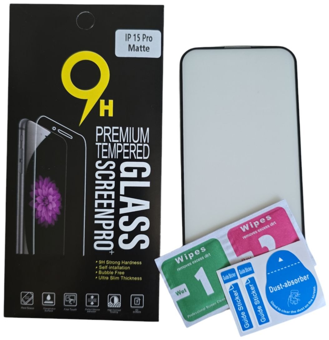 Стекло GLASS для Apple iPhone 15 Pro IP 15 Pro Matte черный купить,525