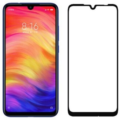 Стекло для Xiaomi Redmi Note 7 OEM черный