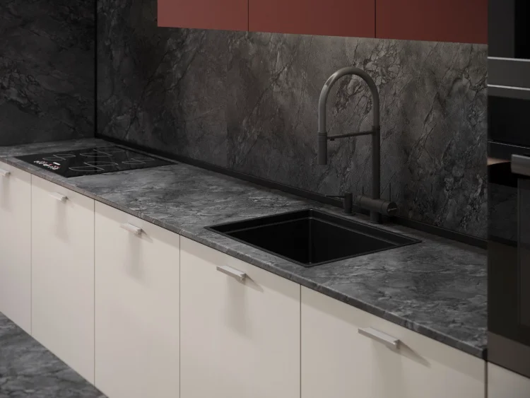 Столешница Мебель Азии мрамор империал 300×60см чёрная купить,NaN