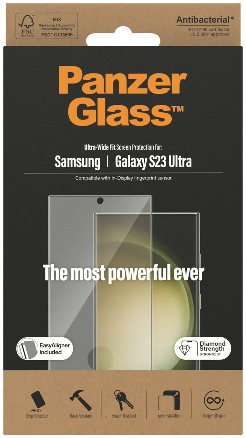 Стекло PanzerGlass для Samsung Galaxy S23 Ultra черный купить,2570