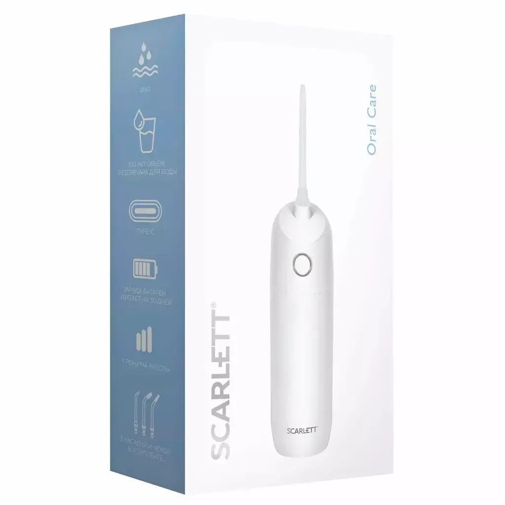 Ирригатор Scarlett SC-WF03 White - ForteMarket Ирригатор Scarlett SC-WF03 White купить,0