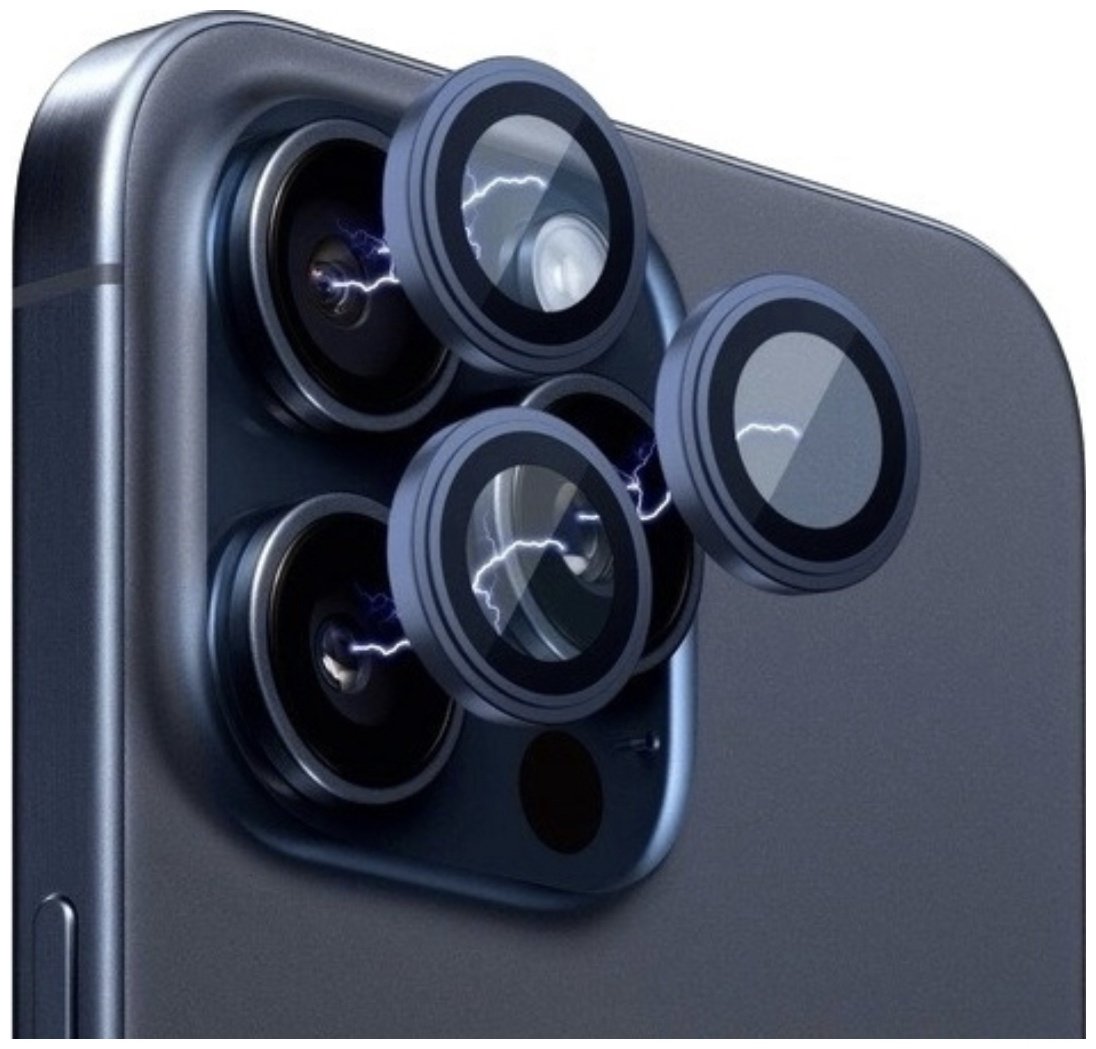 Стекло для Apple iPhone 15 Pro Max синий купить,376