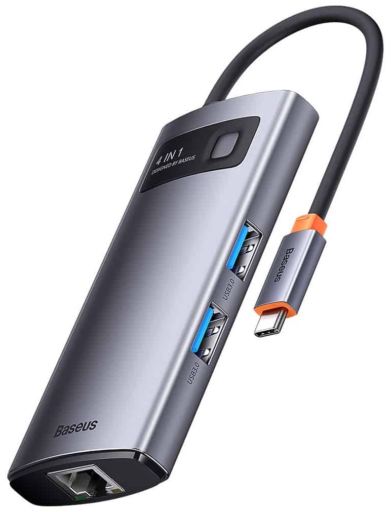 Док-станция Baseus 4 in 1 WKWG070113 серебристый