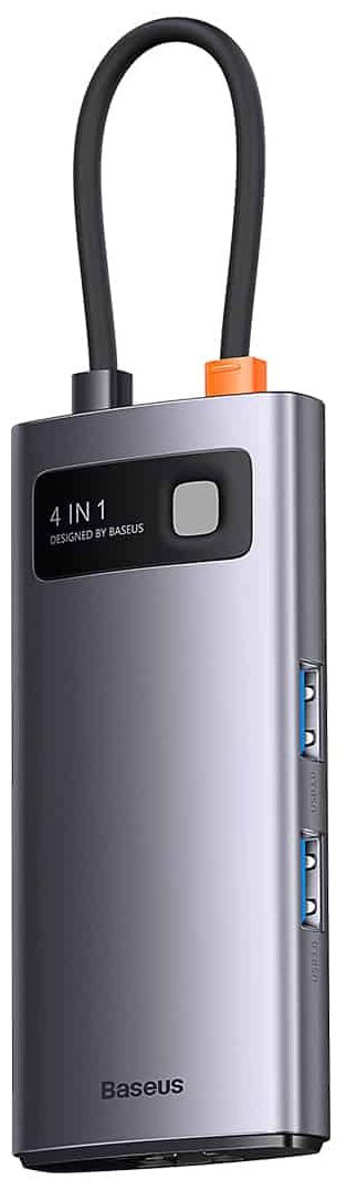 Док-станция Baseus 4 in 1 WKWG070113 серебристый купить,NaN
