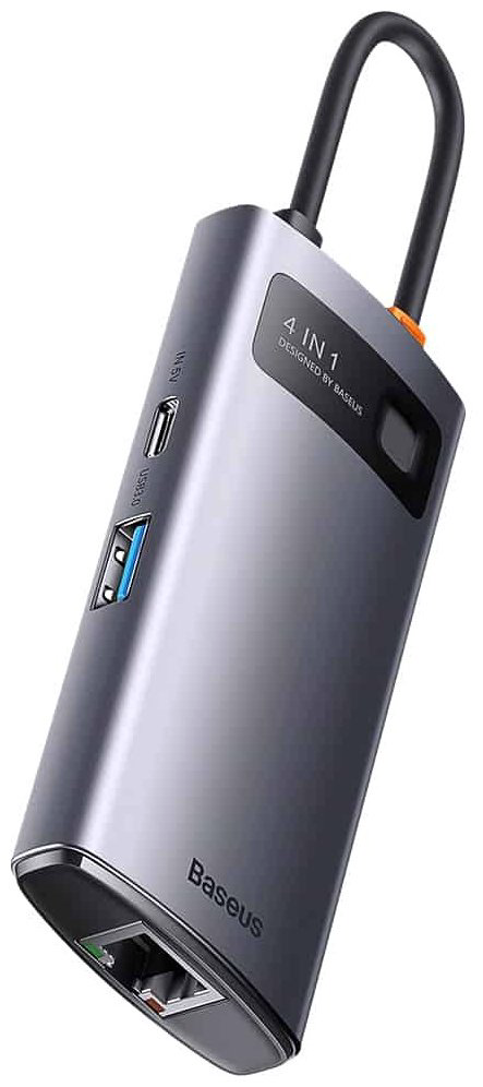 Док-станция Baseus 4 in 1 WKWG070113 серебристый купить,NaN