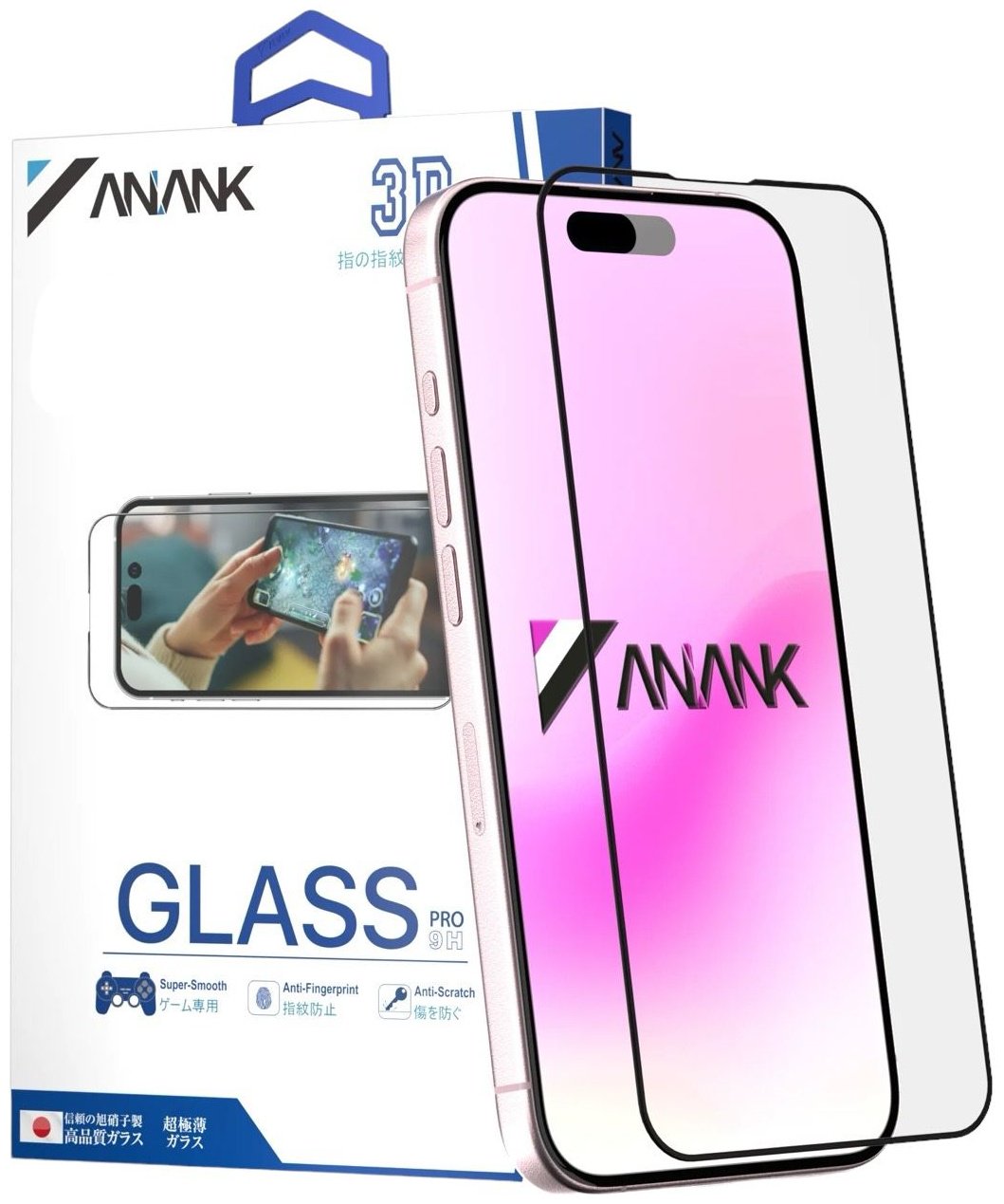 Стекло ANANK для Apple iPhone 14 Pro Max черный