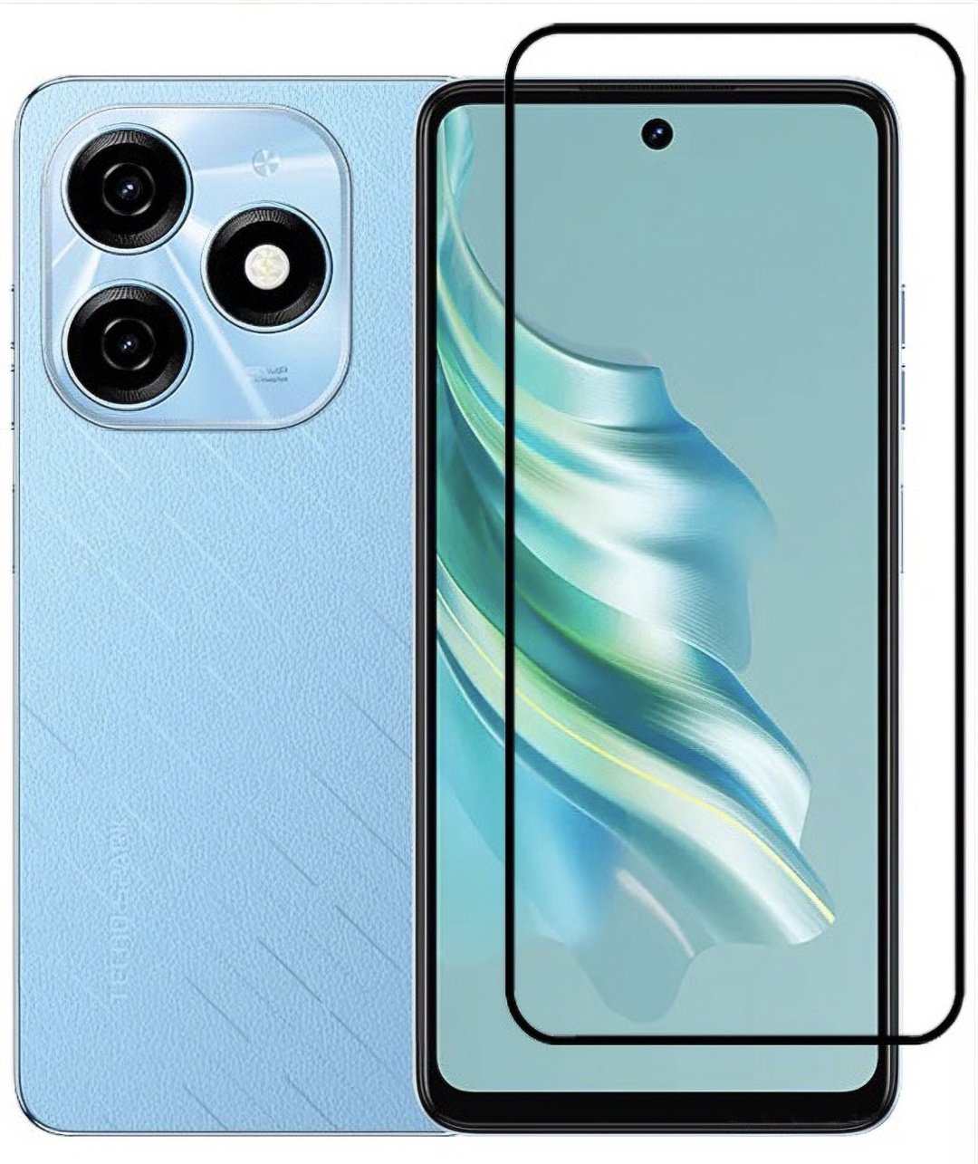 Стекло для TECNO Spark 20 черный