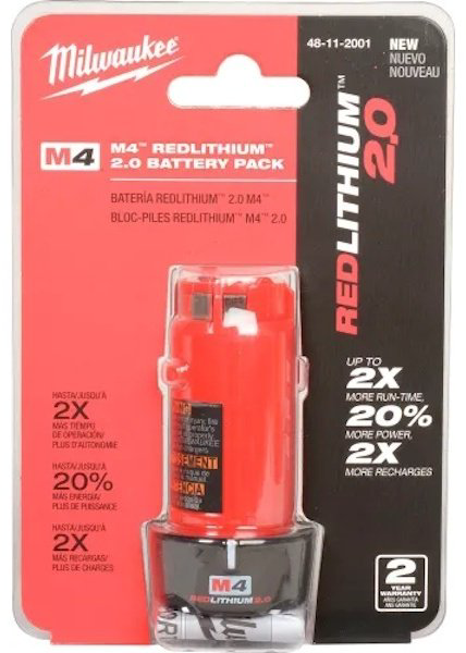 Аккумулятор Milwaukee М4 B2 4932430098 Li-Ion 2 Ач 1 шт купить,14490