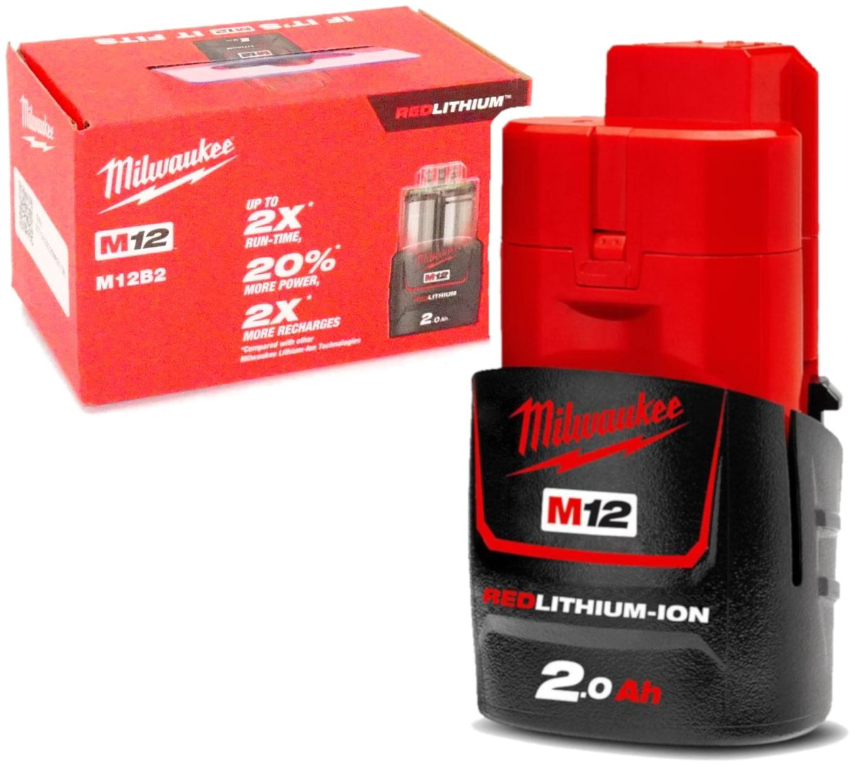 Аккумулятор Milwaukee M12 B2 4932430064 Li-Ion 2 Ач 1 шт купить,24890