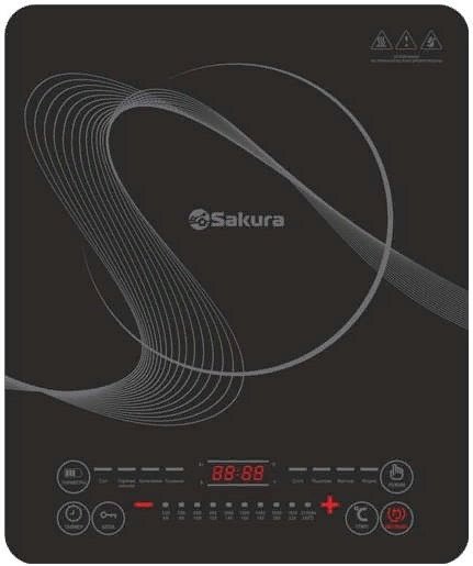 Настольная плита Sakura SA-7155VS черный