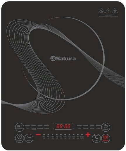 Настольная плита Sakura SA-7155VS черный