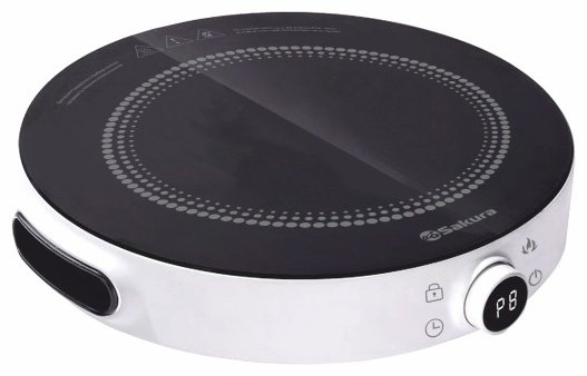 Настольная плита SAKURA SA-7160W белый, черный