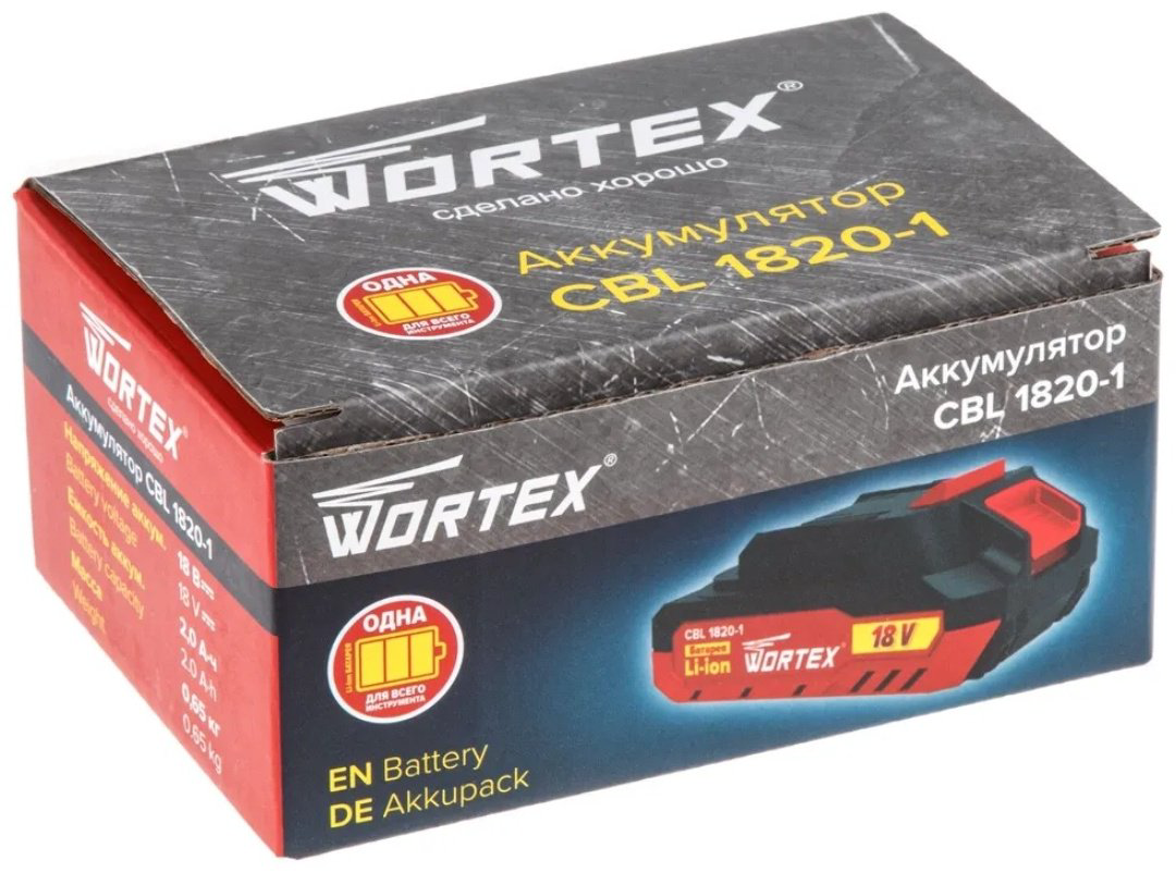Аккумулятор WORTEX CBL 1820-1 Li-Ion 18.0 В, 2 Ач 18.0 В 1 шт купить,NaN