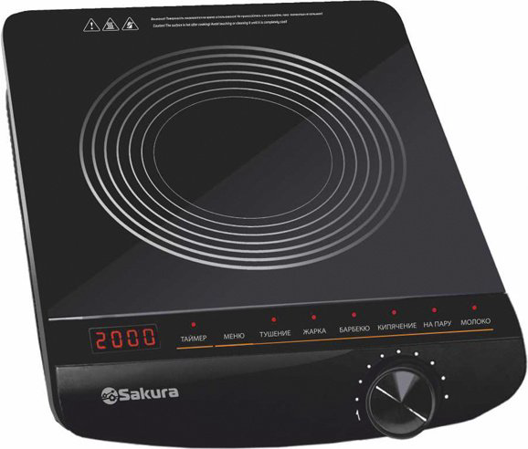 Настольная плита SAKURA SA-7162 черный купить,NaN