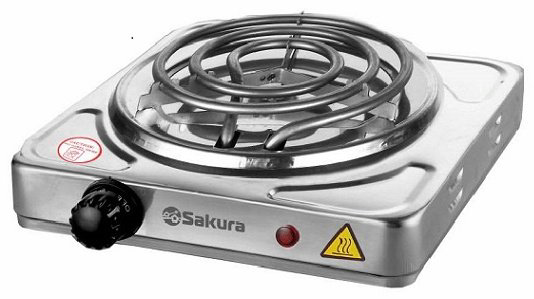 Настольная плита SAKURA ПЭ-02Н стальной купить,NaN
