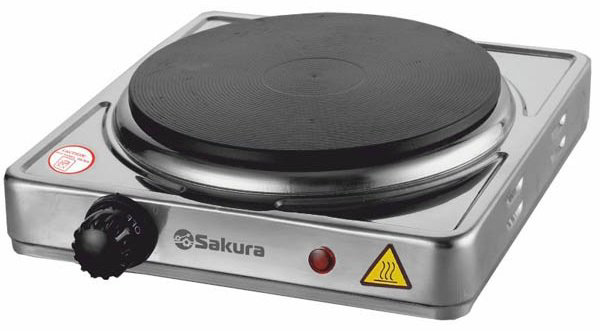 Настольная плита Sakura ПЭ-01H 1000Вт серый
