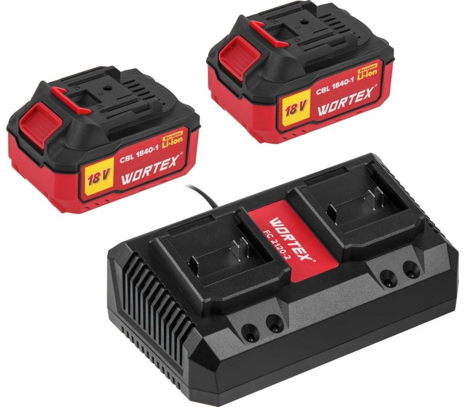 Аккумулятор WORTEX 1329413 Li-Ion 4 Ач 2 шт