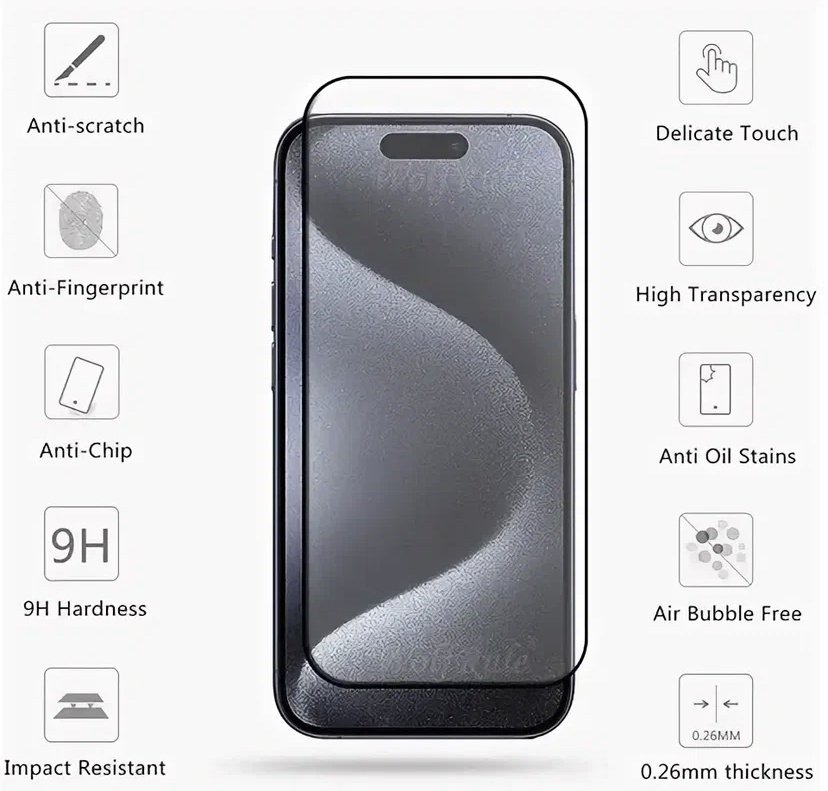 Стекло для Apple Iphone 16 Pro Max прозрачный