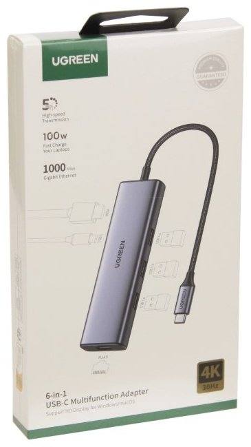 Док-станция Ugreen CM512 (15598) серый купить,0