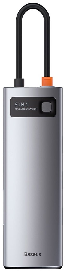 Док-станция Baseus Metal Gleam 8in1 CAHUB-CV0G серый