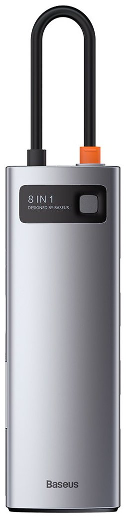 Док-станция Baseus Metal Gleam 8in1 CAHUB-CV0G серый купить,NaN