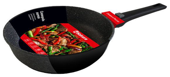 Сковорода SAKURA 26 см с антипригарным покрытием, алюминий купить,NaN