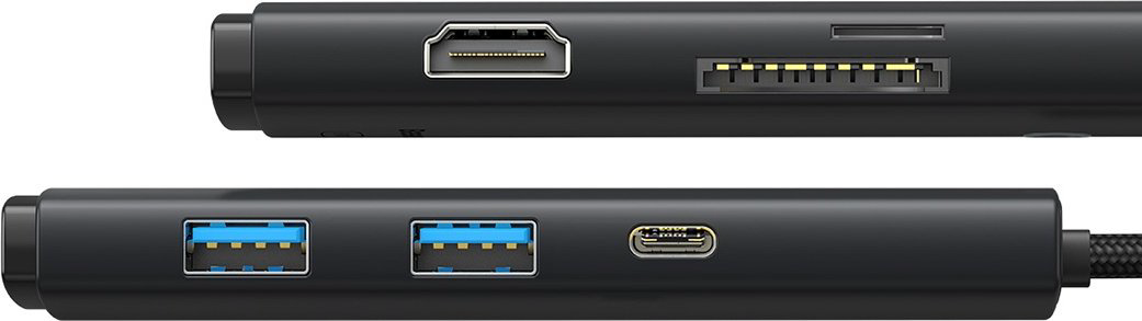 Док-станция Baseus Lite 6in1 WKQX050001 черный купить,NaN
