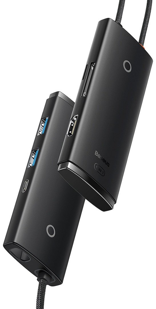 Док-станция Baseus Lite 6in1 WKQX050001 черный купить,0