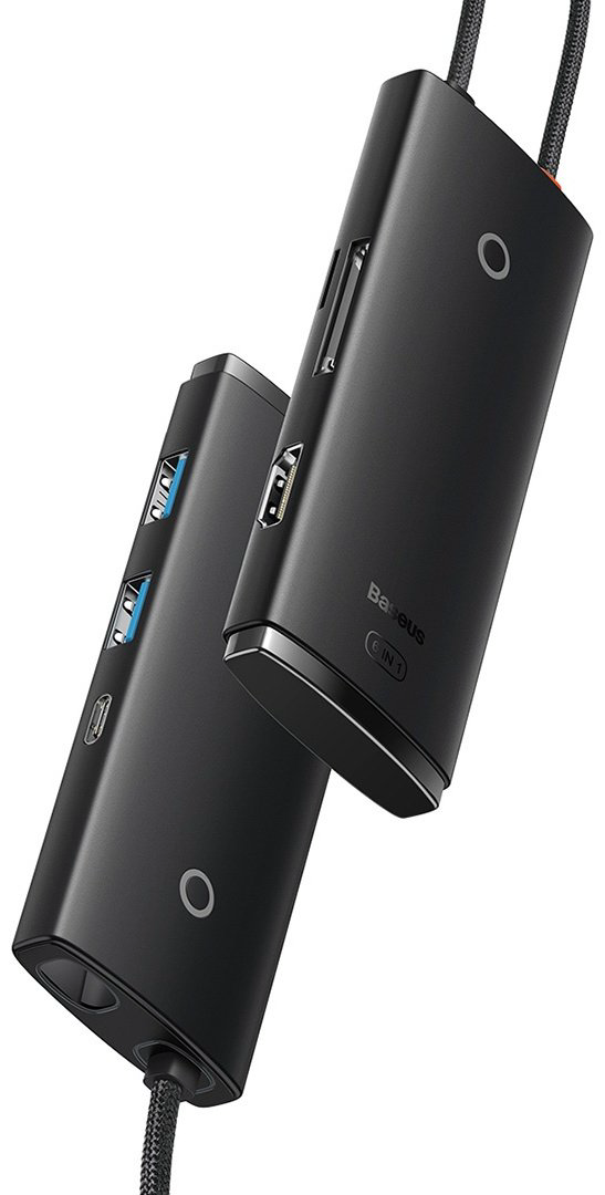 Док-станция Baseus Lite 6in1 WKQX050001 черный купить,NaN