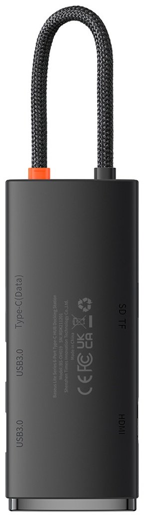 Док-станция Baseus Lite 6in1 WKQX050001 черный купить,0