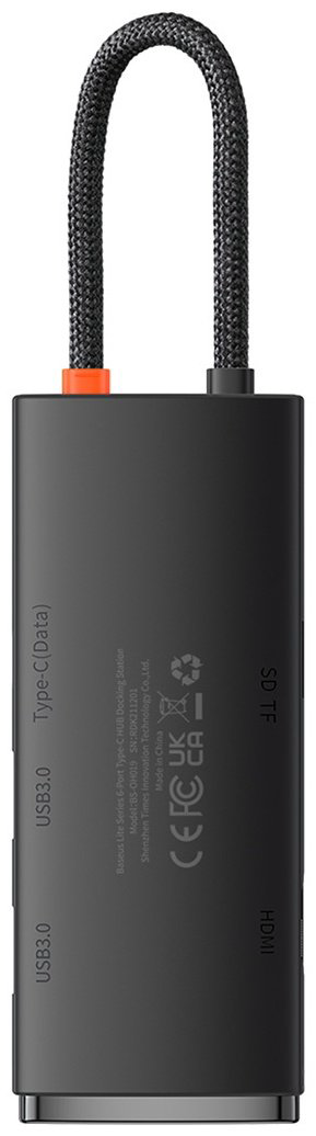 Док-станция Baseus Lite 6in1 WKQX050001 черный купить,NaN