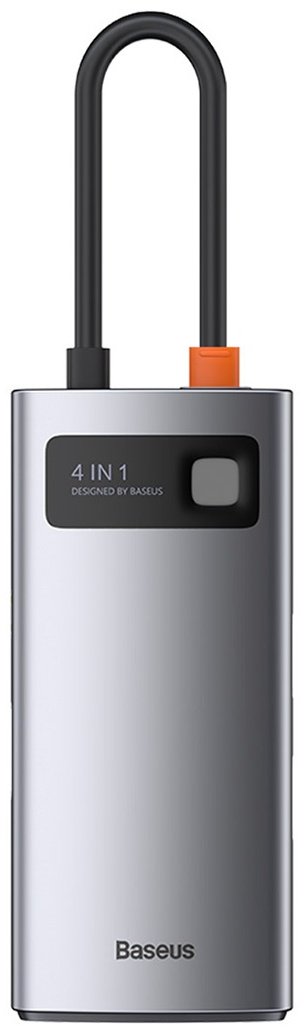 Док-станция Baseus Metal Gleam 4in1 CAHUB-CY0G серый