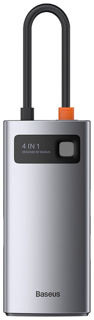 Док-станция Baseus Metal Gleam 4in1 CAHUB-CY0G серый купить,NaN