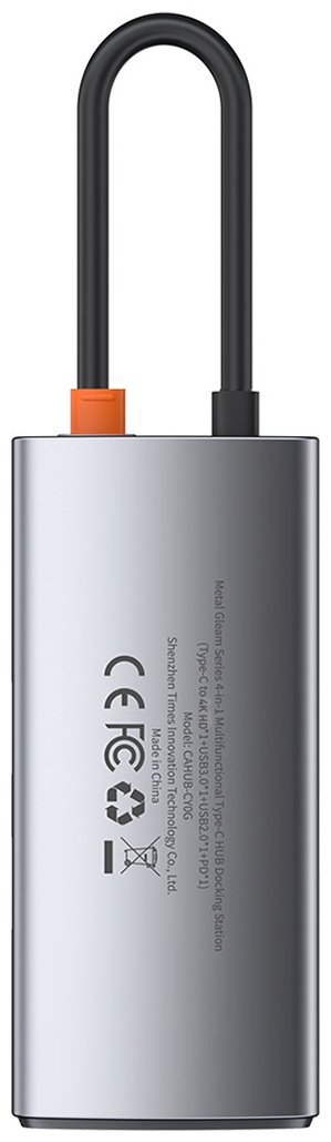 Док-станция Baseus Metal Gleam 4in1 CAHUB-CY0G серый купить,NaN