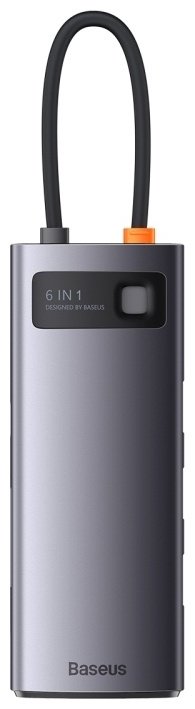 Док-станция Baseus 6 in 1 WKWG030213 серебристый