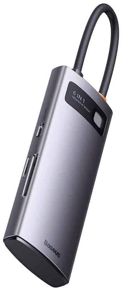 Док-станция Baseus 6 in 1 WKWG030213 серебристый купить,NaN