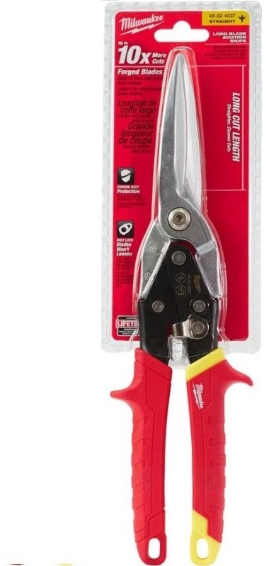 Ножницы строительные Milwaukee Long cut straight aviation 48224537 купить,0