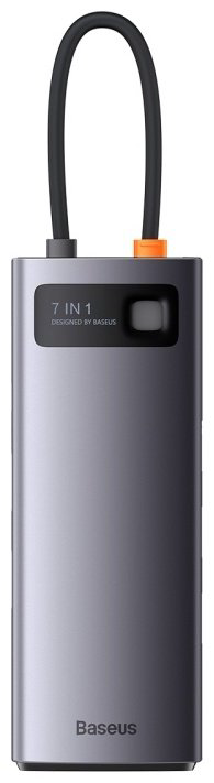 Док-станция Baseus Metal Gleam 7in1 WKWG040113 серый купить,NaN