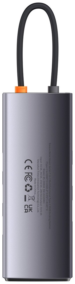 Док-станция Baseus Metal Gleam 7in1 WKWG040113 серый - ForteMarket Док-станция Baseus Metal Gleam 7in1 WKWG040113 серый купить,0