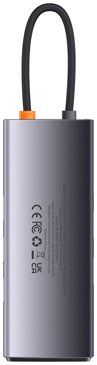 Док-станция Baseus Metal Gleam 7in1 WKWG040113 серый купить,NaN