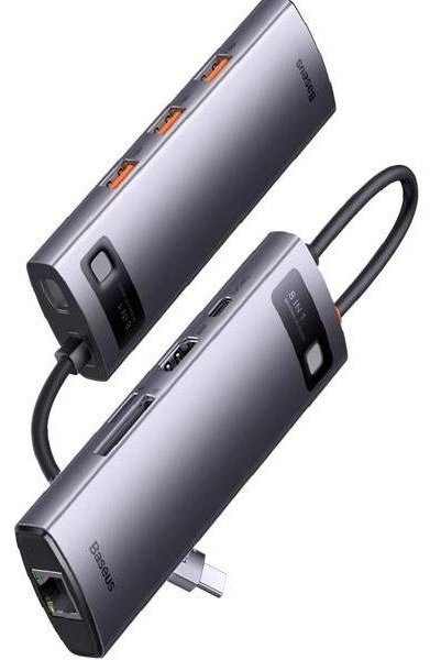 Док-станция Baseus StarJoy 8-Port WKWG080213 серый - ForteMarket Док-станция Baseus StarJoy 8-Port WKWG080213 серый купить,0