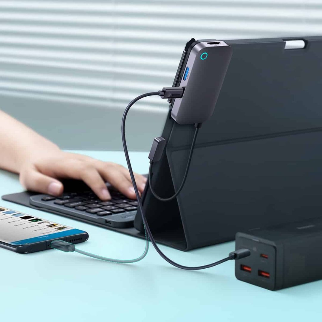 Док-станция Baseus PadJoy 6-Port WKWJ000113 серый купить,0