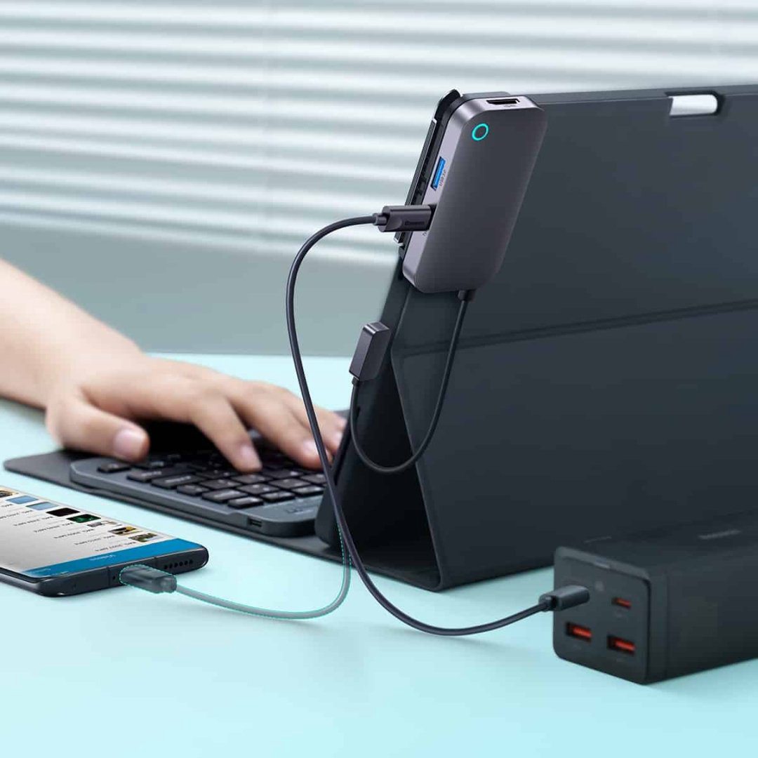 Док-станция Baseus PadJoy 6-Port WKWJ000113 серый купить,NaN
