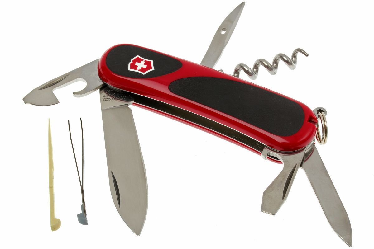 Нож швейцарский Victorinox Evolution EvoGrip 10 2.3803.C красно-черный купить,NaN