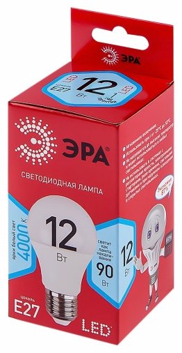 ЭРА 12W E27, светодиодная, нейтральный белый купить,0