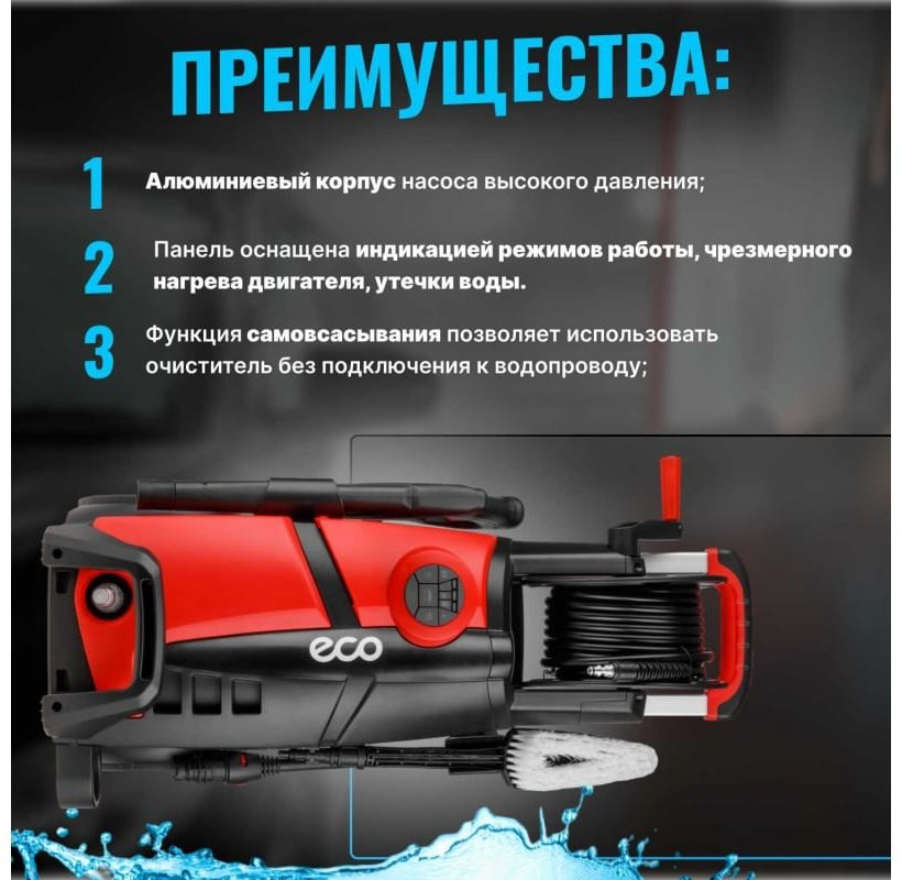 Мойка высокого давления ECO электрический 180 бар, HPW1860RSD01 купить,NaN
