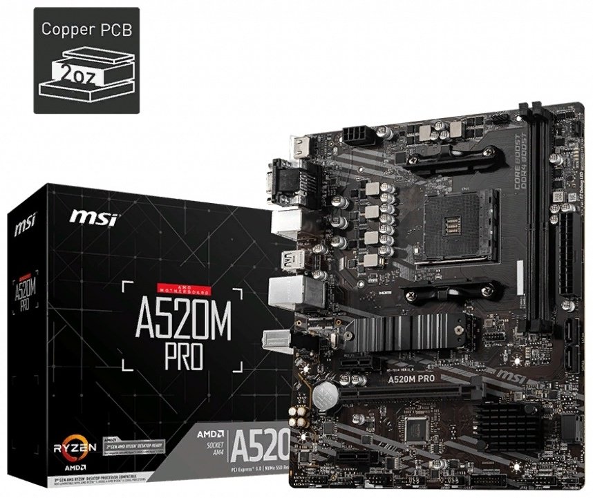 Материнская плата MSI A520M PRO купить,0